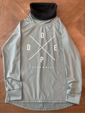 Dope Snuggle Womens Small Base Layer Faded Green Snowboarding Long Sleeve Top
